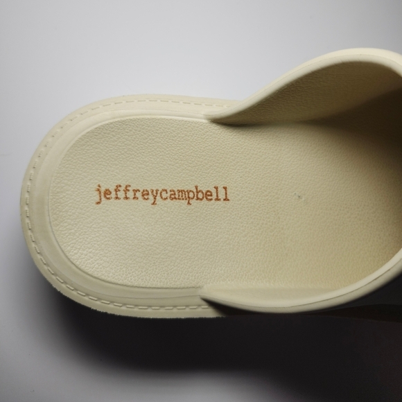 Jeffrey Campbell Cream Mules with Platform Sole - Picture 4 of 5